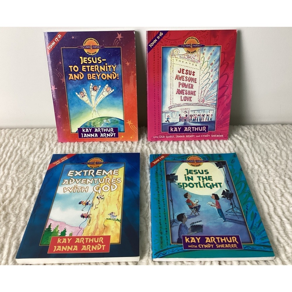 Inductive Christian Bible Studies For Kids Books by Kay Arthur Lot of 4 PB Jesus